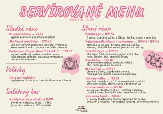 Naše nové menu už je rozendané na stolech. Tak přijďte. Neznám lepší pocit, než když vám někdo druhý nachystá jídlo a...